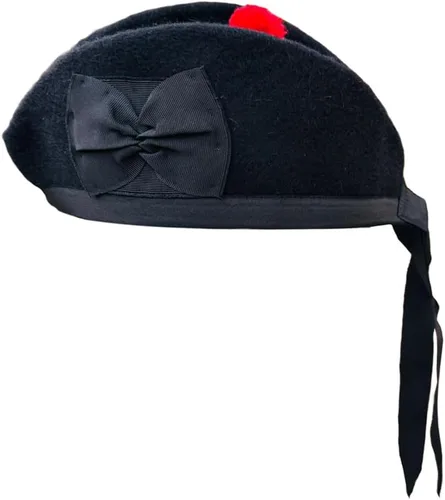 Miniatura 16 de AAR Gorros Glengarry Balmoral Kilt Scottish para hombre en dados y lisos 100% lana Piper 52-62