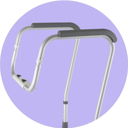 Miniatura 9 de Barra de seguridad para inodoro Medline para personas mayores con fácil instalación, marco de seguridad para inodoro de altura ajustable, pasamanos