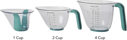 Miniatura 5 de KitchenAid KO298OSAQA - Jarras medidoras gourmet, juego de 3, azul turquesa aguamarina (Aqua Sky)