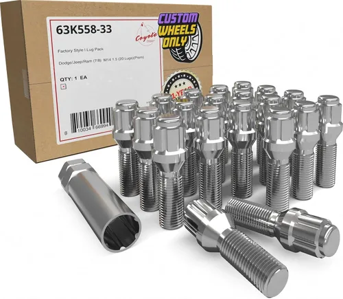 Miniatura 13 de Wheel Accessories Parts 20 pernos de bola de rosca M15x1.25 15x1.25 para asiento de bola con acabado negro, longitud del vástago de 1.57 pulgadas