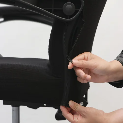 Miniatura 3 de Melaluxe - Funda elástica de jacquard para silla de oficina, funda extraíble y lavable para escritorio, funda giratoria para asiento de silla, Negro