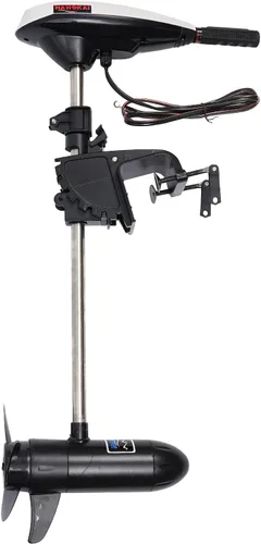 Motor de arrastre eléctrico de empuje de 45 libras, motor de arrastre de agua salada montado en el travesaño para kayak barco inflable, eje de 30