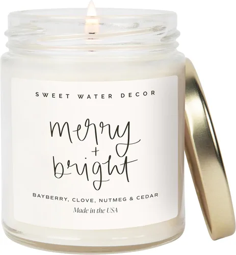 Miniatura 17 de Sweet Water Decor Vela perfumada de Navidad con aroma a canela, árboles, naranja y clavo - Vela de invierno perfumada - Velas de Navidad
