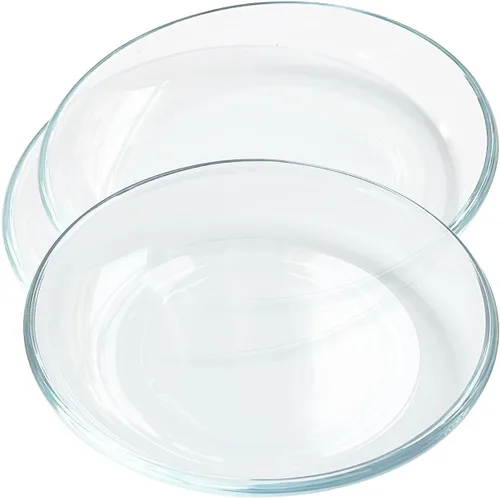 Miniatura 8 de Platos redondos de vidrio templado de 7 pulgadas, pequeños mini aperitivos, frutas, ensaladas y pasteles, juego de 3