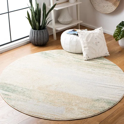 Miniatura 26 de SAFAVIEH, colección Adirondack - Alfombra de 6 x 9 pies, plateada/multicolor, abstracta, moderna, no desprende pelo, de fácil cuidado, para zonas