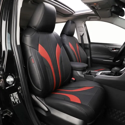 EKR Rogue Seat Covers Custom Fit for Nissan Rogue Sport & Hybrid S/SV/SL 2017 2018 2019, Leather Car Seat Cover Full Set,Faux Leather(Black