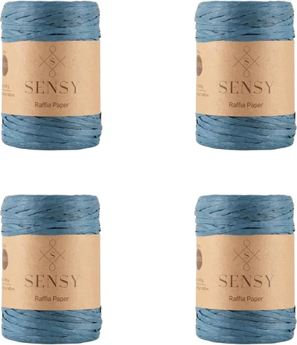 Miniatura 30 de Sensy Premium - Papel de rafia, 438 yardas, cinta de papel (verde)