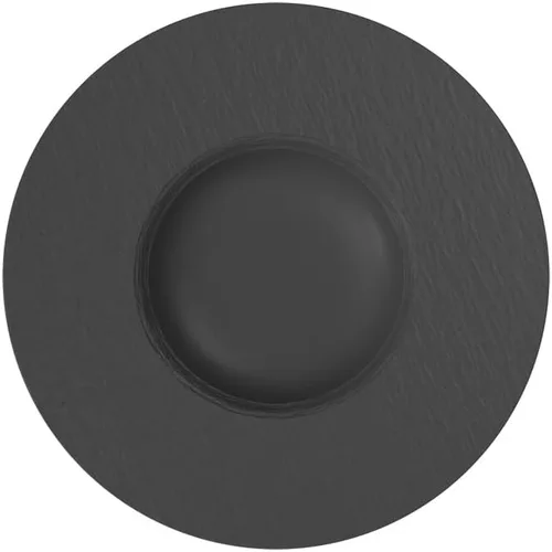 Villeroy & Boch Manufacture Rock - Plato para pasta con borde ancho, porcelana premium, fabricado en Alemania, apto para lavavajillas y microondas,