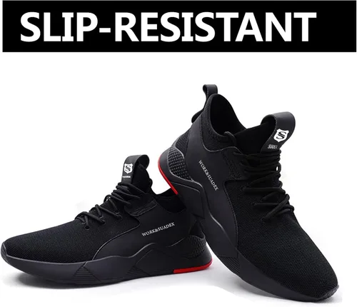 Miniatura 5 de SUADEX Zapatos de punta de acero para hombres y mujeres, zapatos de trabajo ligeros, indestructibles y transpirables, zapatos de seguridad
