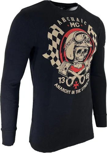 Miniatura 6 de Archaic by Affliction - Camisa térmica para hombre, inyector de combustible, color negro