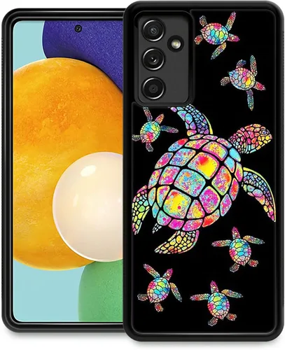 CARLOCA Funda compatible con Samsung Galaxy A13 5G, colorida familia de tortugas arcoíris para Samsung Galaxy A13 5G, diseño gráfico de moda, a
