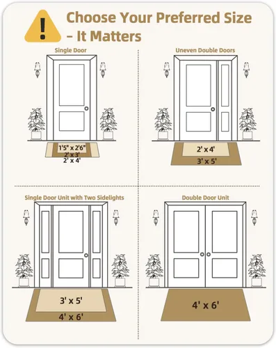Miniatura 2 de Color&Geometry Tapetes para Puerta Delantera Alfombrilla de Puerta Exterior para Entrada Exterior Casa Entrada Porche Trasero Patio Impermeable