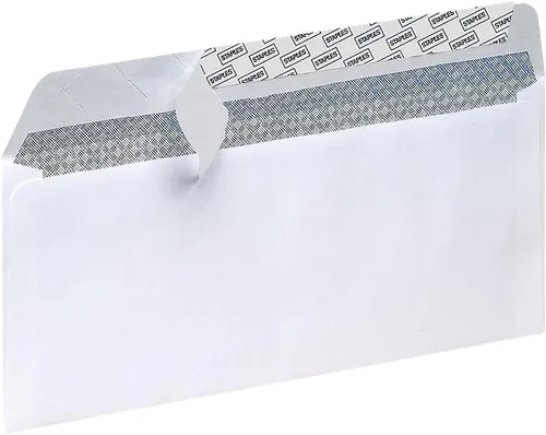 Miniatura 2 de Staples Sobres de negocios QuickStrip EasyClose #10, blancos, despegar y sellar, tintados de seguridad, 9.5 x 4.125 pulgadas, paquete de 100