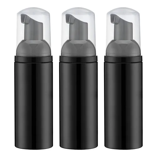 Miniatura 18 de Tekson 3 botellas de espuma de jabón (2 onzas), champú de pestañas espumoso de viaje vacío para limpiador, dispensador (bomba negra, blanca y rosa)