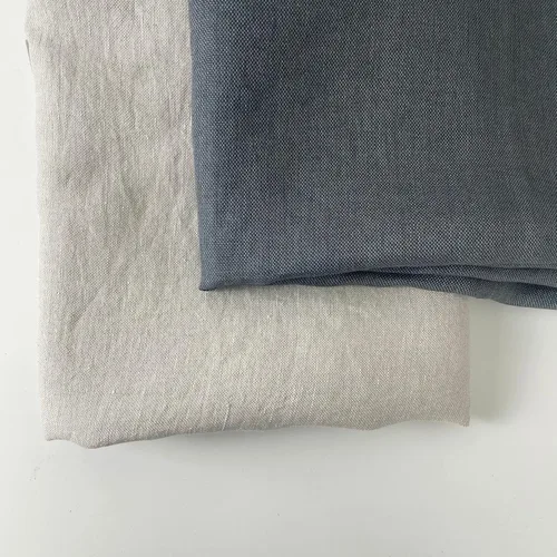 Miniatura 2 de Tela de punto gris natural, lino natural, material versátil, ideal para manualidades, costura y decoración del hogar