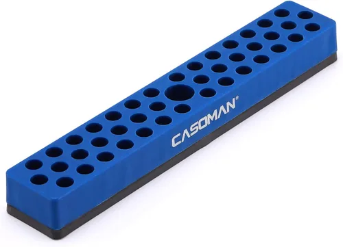Miniatura 11 de CASOMAN 2 piezas 1/4" Organizador de brocas hexagonales con base magnética - Rojo, Organizador de 86 brocas con fuerte base magnética, Organizador