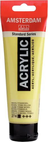 Amsterdam Serie Estándar Tubo de Pintura Acrílica 120ml, Amarillo Níquel Titanio 274 (17092742)