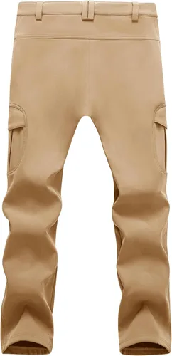 Miniatura 6 de MAGCOMSEN - Pantalones de invierno para hombre, impermeables, con forro polar pantalones tácticos softshell, para snowboard, esquí, con bolsillos