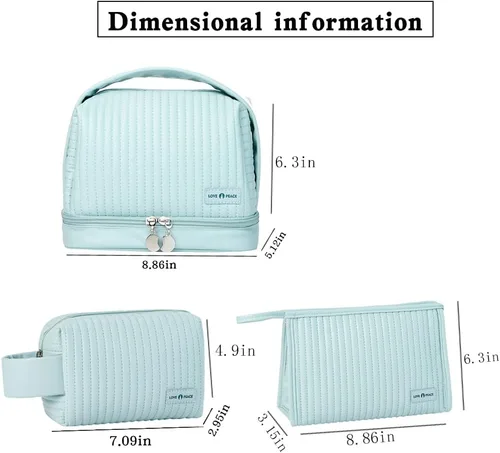 Miniatura 2 de Bolsa de cosméticos, Azul bebé, Lindo
