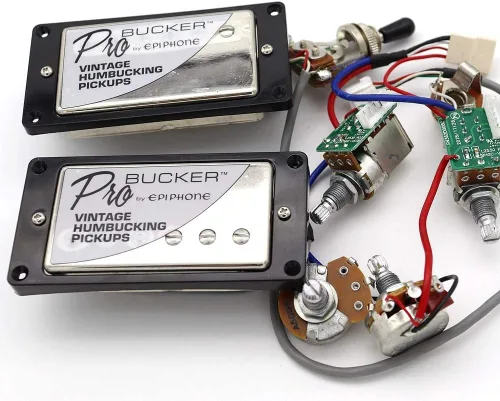 Miniatura 5 de ProBucker Alnico Pastillas de puente y cuello con arnés de cableado profesional y interruptores de 3 vías universales para guitarra eléctrica
