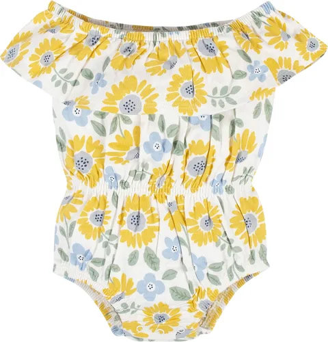 Miniatura 3 de Gerber Conjunto de mameluco y diadema de 2 piezas con cuello ancho para bebés y niñas