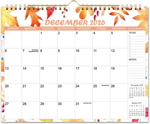 Miniatura 8 de Calendario de escritorio 2026-2027, funciona desde enero de 2026 hasta junio de 2027, calendario de escritorio con lista de tareas, papel de 140