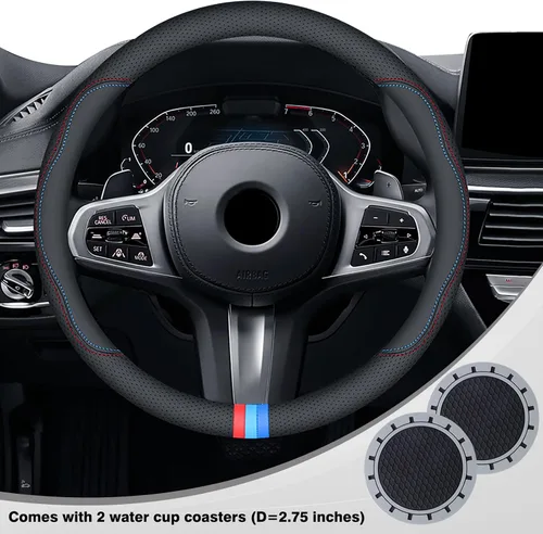 Miniatura 2 de Funda de Volante de Cuero Nappa 2025 para Coche para BMW X3 X5 X1 X4 X7 X6 2 5 3 7 8 4 M2 M3 M4 M5 M6 M8 Serie IX 328i 528i 535i 530i 540i 320i 330i