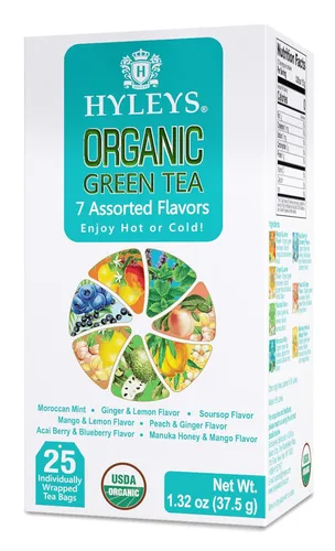Miniatura 11 de Hyleys Té verde orgánico sabor a bayas de acai y arándanos - 25 bolsas de té