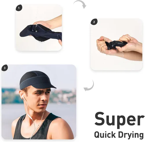 Miniatura 4 de Arcweg Gorras de ciclismo transpirables para debajo del casco, sombrero de bicicleta que absorbe el sudor, sombrero a
