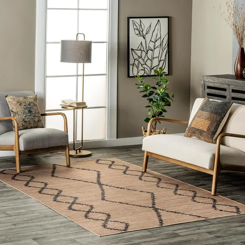 Miniatura 8 de nuLOOM Kasie Natural - Alfombra de 5 x 8 pies, lavable a máquina, antideslizante, para sala de estar, dormitorio, habitación de los niños, 2-Natural