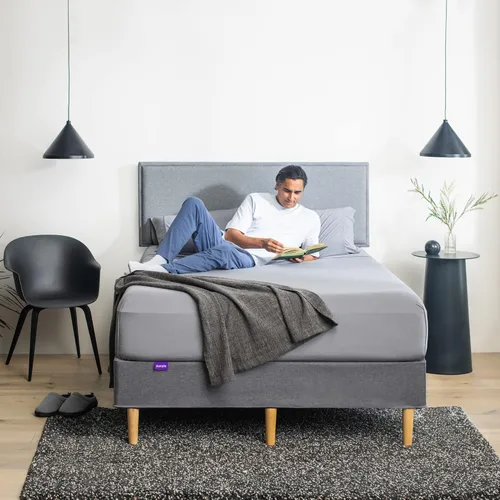 Miniatura 3 de Purple SoftStretch - Sábanas California King, mezcla de rayón, absorben la humedad, morado oscuro, se adapta a todos los colchones, elásticas