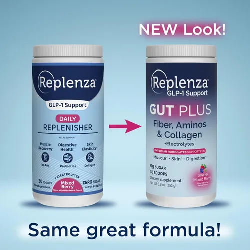 Miniatura 6 de Polvo de Apoyo Nutricional Replenza Daily Replenisher – Recuperación Muscular, Salud Digestiva y Elasticidad de la Piel Mezcla de Aminoácidos