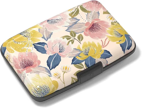 Miniatura 28 de Rimilak Tarjetero de Aluminio para Tarjetas de Crédito, Mini Billetera de Tarjetas de Crédito con Bloqueo RFID, Estuche Duro y Delgado de Metal