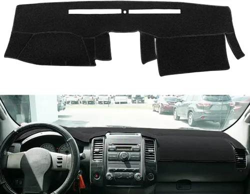 Miniatura 12 de Yiz Funda para salpicadero de ajuste personalizado para Nissan Frontier Xterra 2002 2003 2004 (Negro) J158