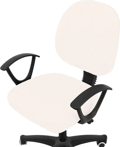 Miniatura 8 de Smiry - Fundas de asiento elásticas para silla de oficina con diseño jacquard, desmontables, lavables, antipolvo, protectores para cojines de silla