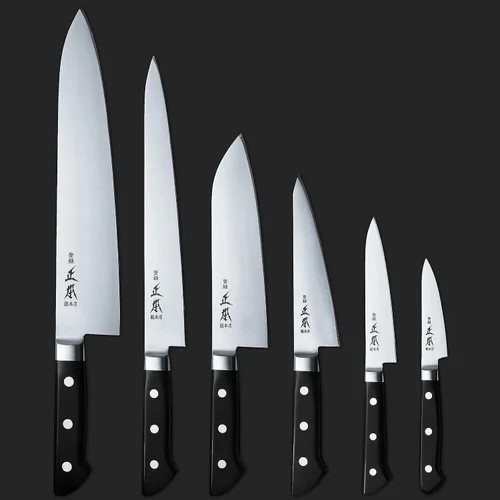 Miniatura 6 de MASAMOTO VG Cuchillo de chef japonés de 7.1" (180mm) Gyuto Cuchillo profesional de chef, hoja de acero inoxidable japonés ultra afilada, mango