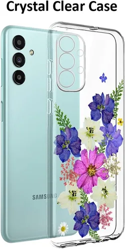 Miniatura 3 de Unov Funda compatible con Samsung Galaxy A13 LTE 5G Galaxy A04S transparente con diseño de TPU suave absorción de golpes, diseño delgado en relieve