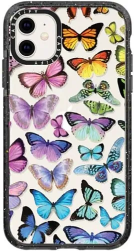 Miniatura 36 de CASETiFY Impact - Funda para iPhone 11 - Flower Power Retro - Negro Transparente