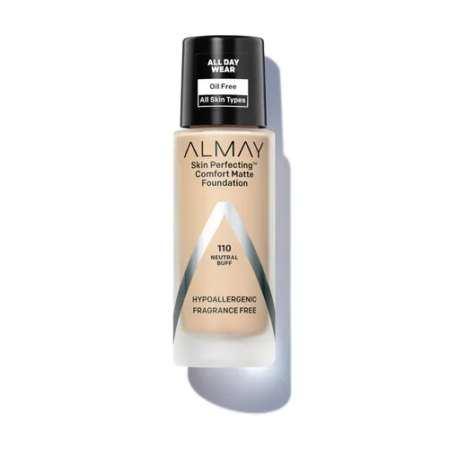 Miniatura 17 de Almay Skin Perfecting Comfort Base Mate, Hipoalergénica, Libre de Crueldad-Sin Fragancia, Maquillaje Líquido Probado por Dermatólogos, Capuchino