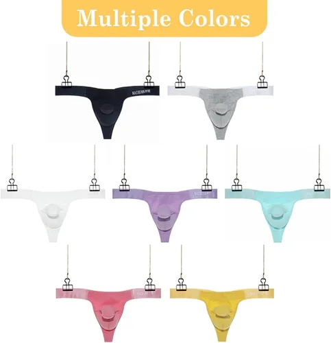 Miniatura 6 de 4UFIT Tangas de algodón para hombre, suaves, transpirables, con nariz de elefante, ropa interior de tiro bajo, con espalda en T