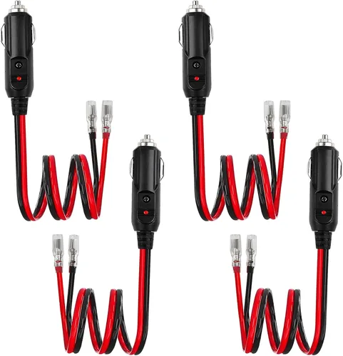 Miniatura 8 de Yourkar Enchufe macho para encendedor de cigarrillos con fusible, cable de enchufe de encendedor de cigarrillos de 12 V con cables, adaptador