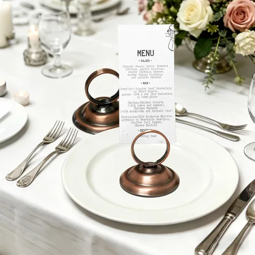 Miniatura 4 de Soporte para números de mesa, soportes para fotos, soporte para tarjetas de lugar, clip de anillo, soporte de menú para tarjetas de menú para boda