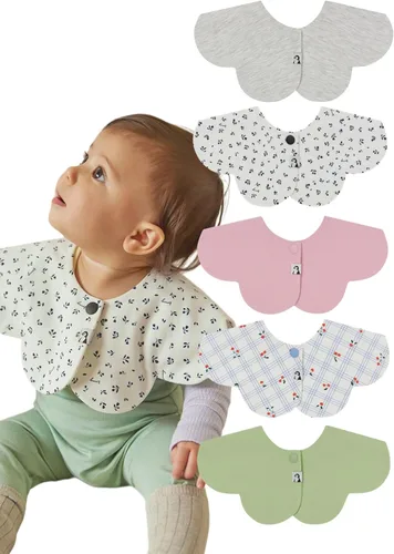 Miniatura 44 de Konny Baby Bib 3/5/7-Pack Set, 360 ° Rotate, Soft and Absorbent Drooling for Toddler Boys Girls Baby Essentials