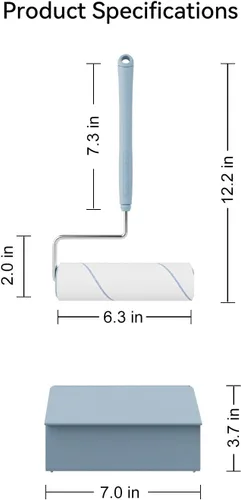 Miniatura 2 de Rodillo de pelusa grande para muebles, pelo de mascotas, ropa, extra pegajoso, rodillo gigante de pelusa de 6.3 pulgadas
