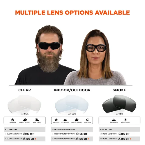Miniatura 6 de Ergodyne Skullerz Loki Spoggles Gafas de Seguridad Convertibles Antiarañazos - Incluye Junta y Correa para Convertir a Gafas Protectoras, Antivaho