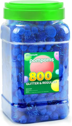 Miniatura 35 de Eppingwin 90 PCS Pompones Multicolores, Pompones Suaves de 1.5 Pulgadas para Manualidades, Colores Surtidos Pompones Grandes para Artes