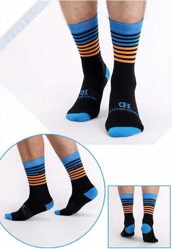 Miniatura 3 de GuaziV Calcetines de ciclismo para hombres y mujeres, calcetines de compresión coloridos para senderismo, para viajar, caminar, escalar