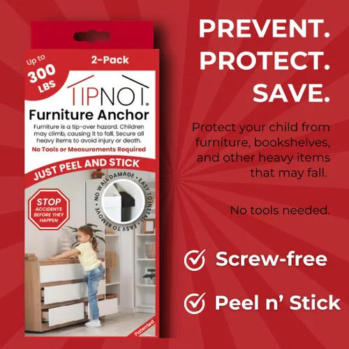 Miniatura 4 de Anclaje adhesivo para muebles, sin taladros, estético e invisible una vez instalado, anclaje de seguridad para muebles antipuntas para tu hogar a