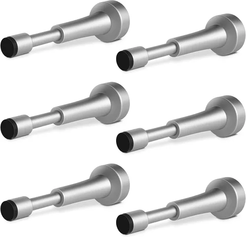 Miniatura 9 de 3 topes de puerta de resorte para pared, tope de puerta de 4.33 pulgadas para parte inferior de la puerta, topes de puerta de aluminio con punta