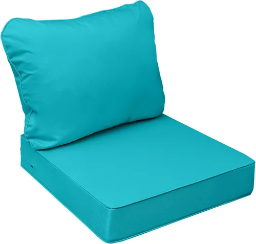 Miniatura 31 de AAAAAcessories Cojines de asiento para exteriores, resistentes a la decoloración, cojines de repuesto impermeables para muebles de patio, 21 x 21 x